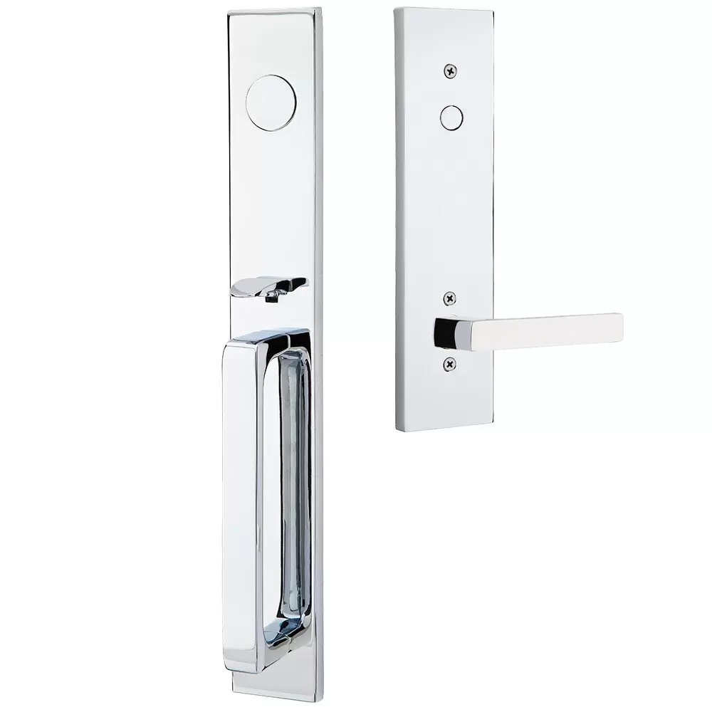 Emtek Lausanne Tubular Entryset Full Length with Dumont Lever