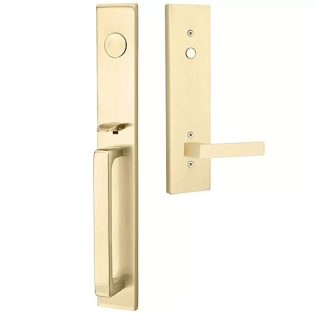 Emtek Lausanne Tubular Entryset Full Length with Dumont Lever