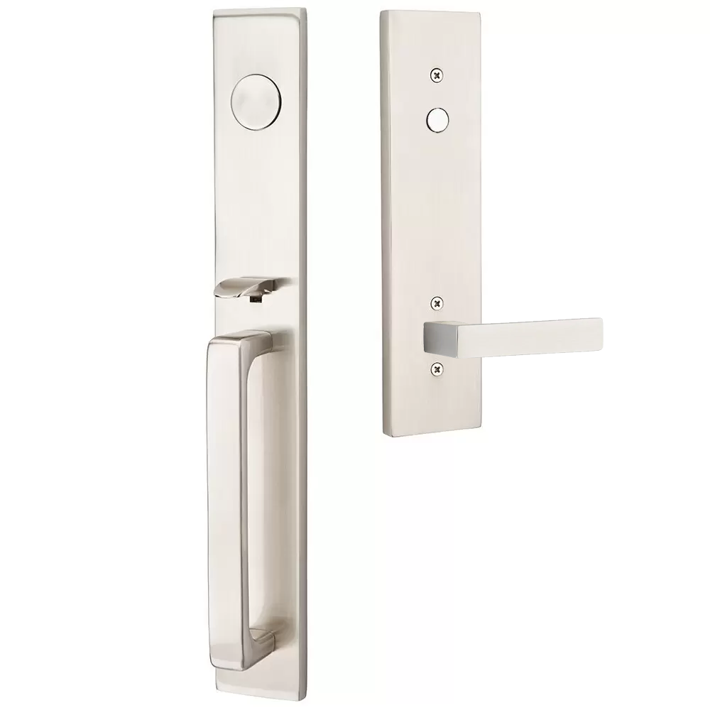 Emtek Lausanne Tubular Entryset Full Length with Dumont Lever
