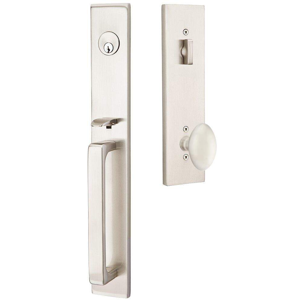 Emtek Lausanne Tubular Entryset Full Length with Egg Knob