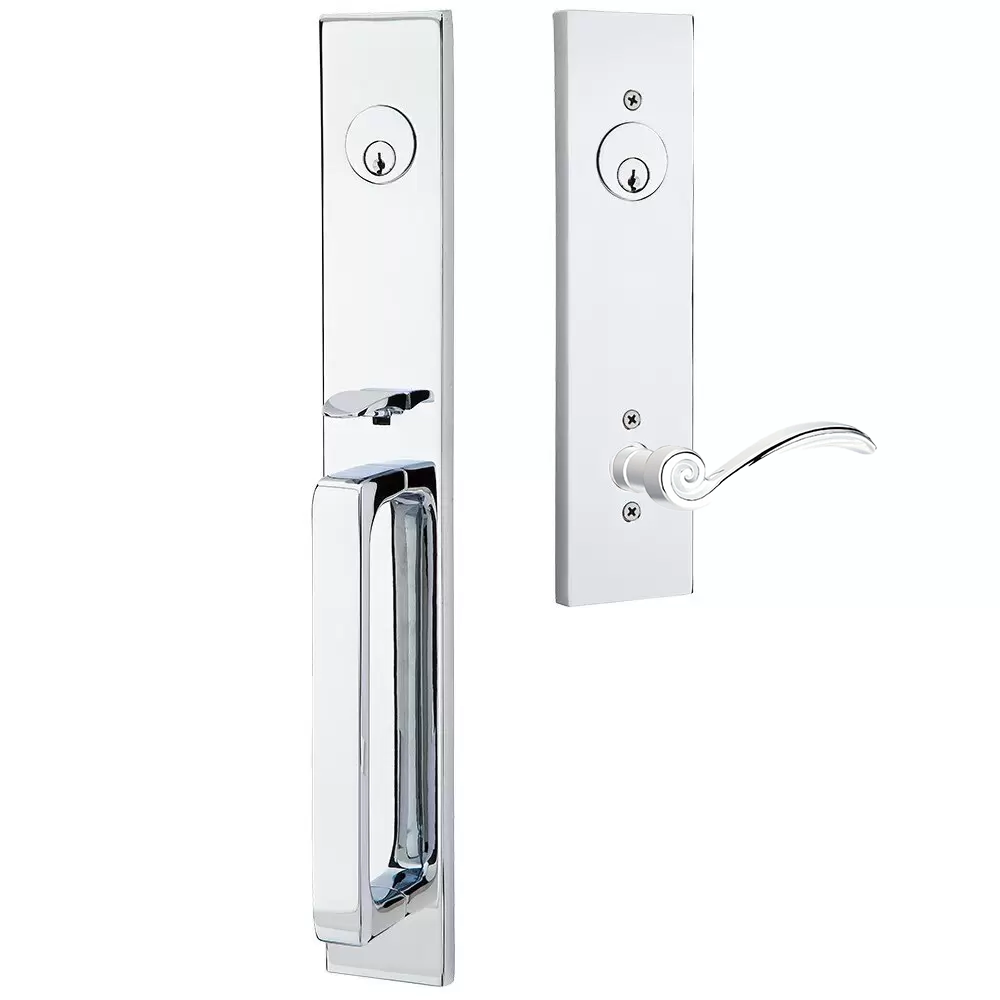 Emtek Lausanne Tubular Entryset Full Length with Elan Lever