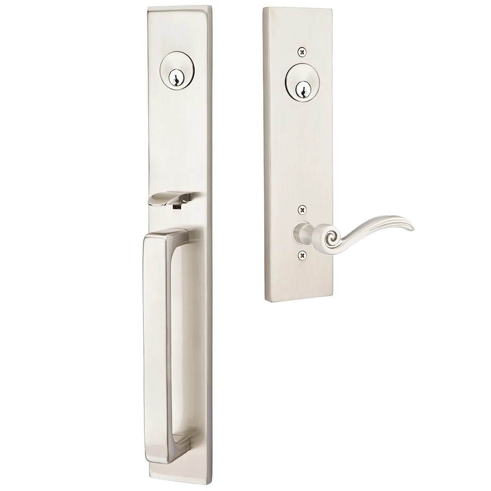 Emtek Lausanne Tubular Entryset Full Length with Elan Lever