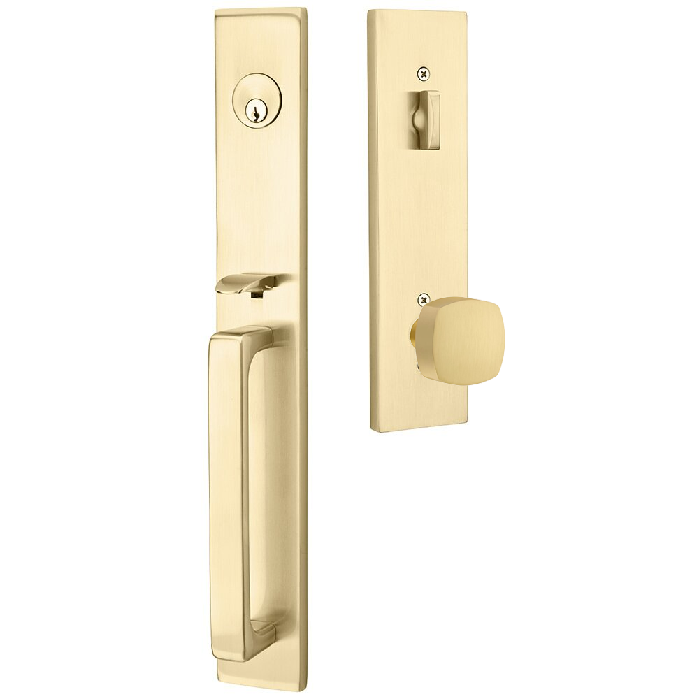 Emtek Lausanne Tubular Entryset Full Length with Freestone Knob