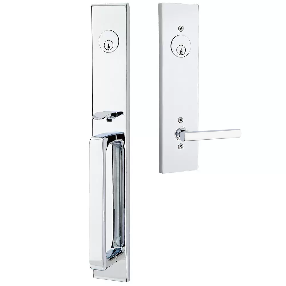 Emtek Lausanne Tubular Entryset Full Length with Freestone Lever