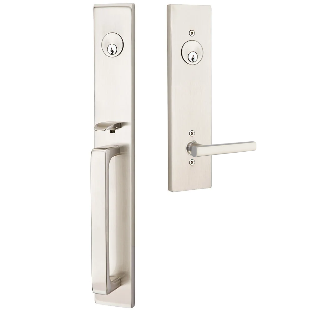 Emtek Lausanne Tubular Entryset Full Length with Freestone Lever