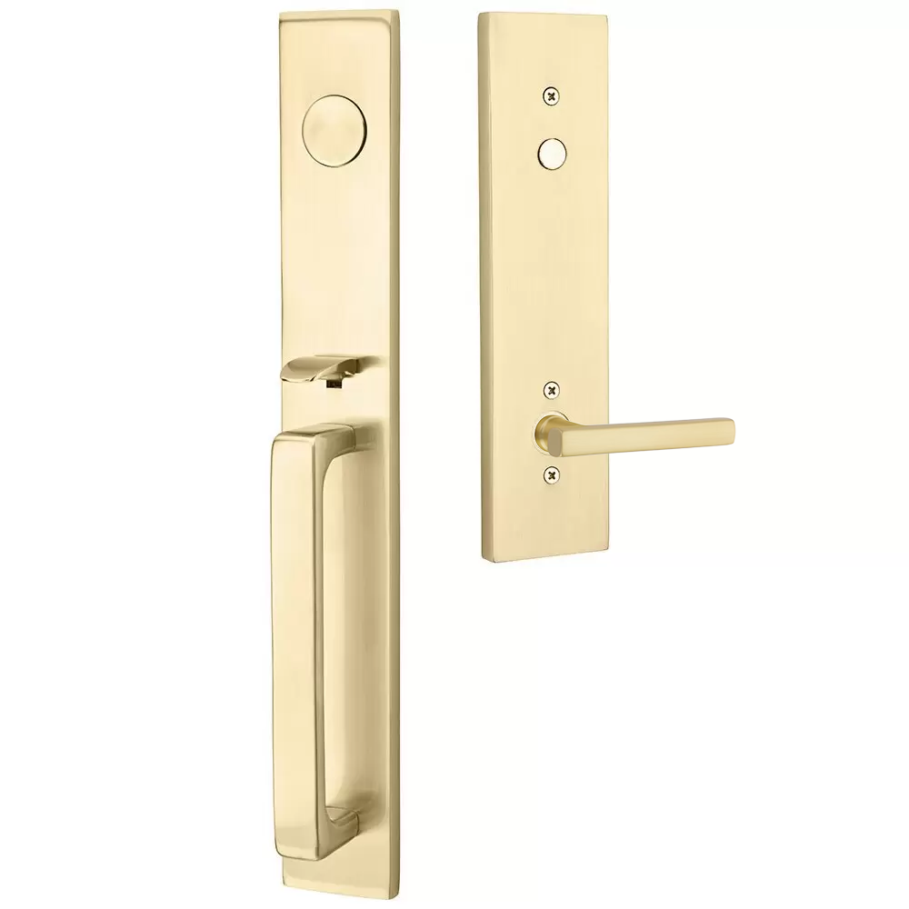 Emtek Lausanne Tubular Entryset Full Length with Freestone Lever