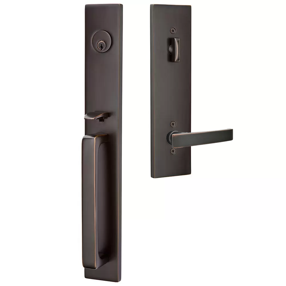 Emtek Lausanne Tubular Entryset Full Length with Geneva Lever