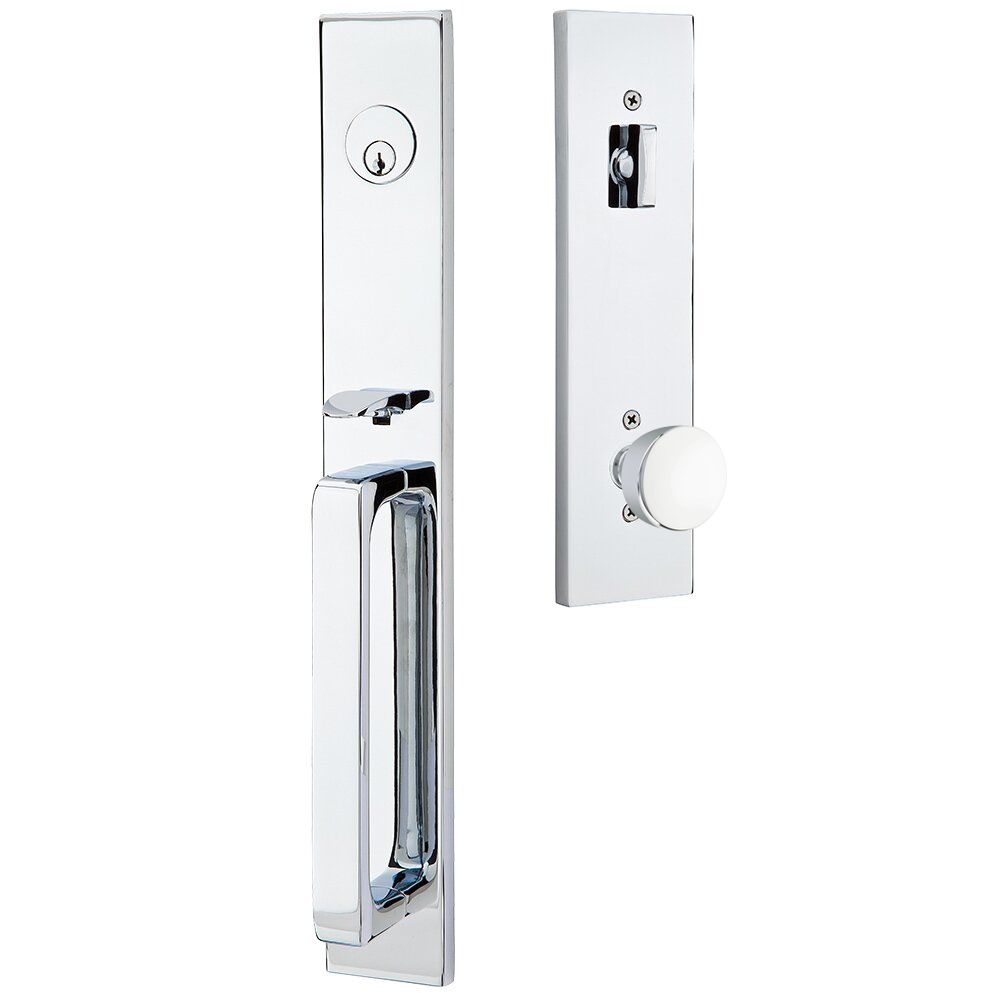 Emtek Lausanne Tubular Entryset Full Length with Laurent Knob