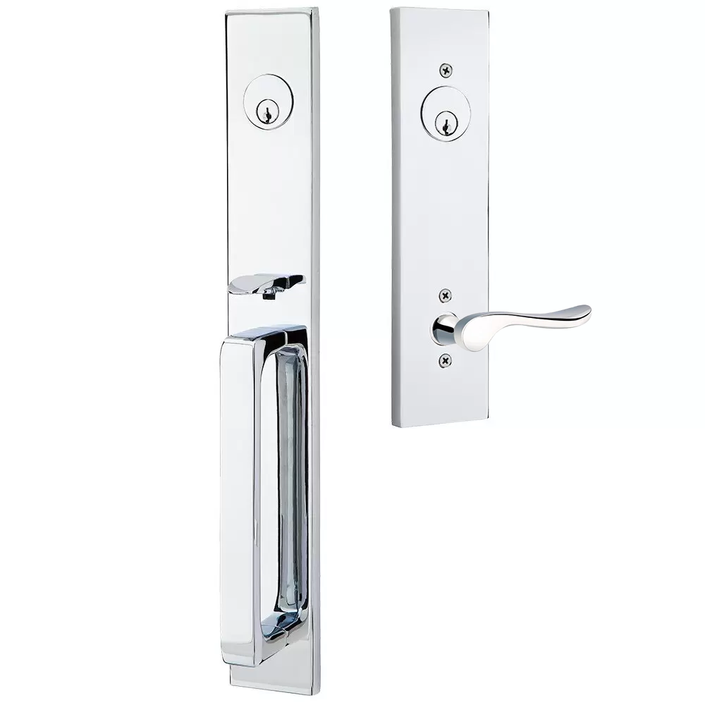 Emtek Lausanne Tubular Entryset Full Length with Luzern Lever