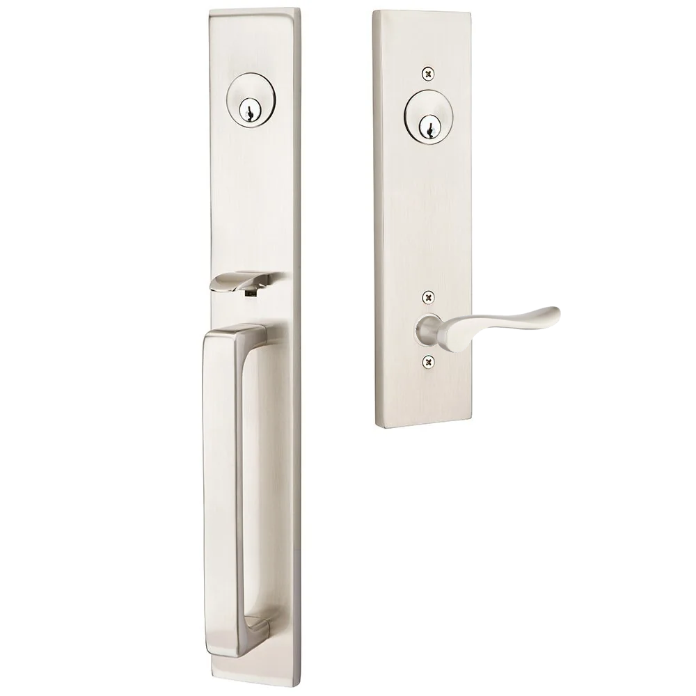 Emtek Lausanne Tubular Entryset Full Length with Luzern Lever