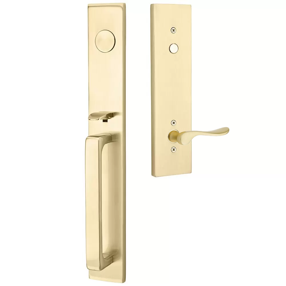 Emtek Lausanne Tubular Entryset Full Length with Luzern Lever