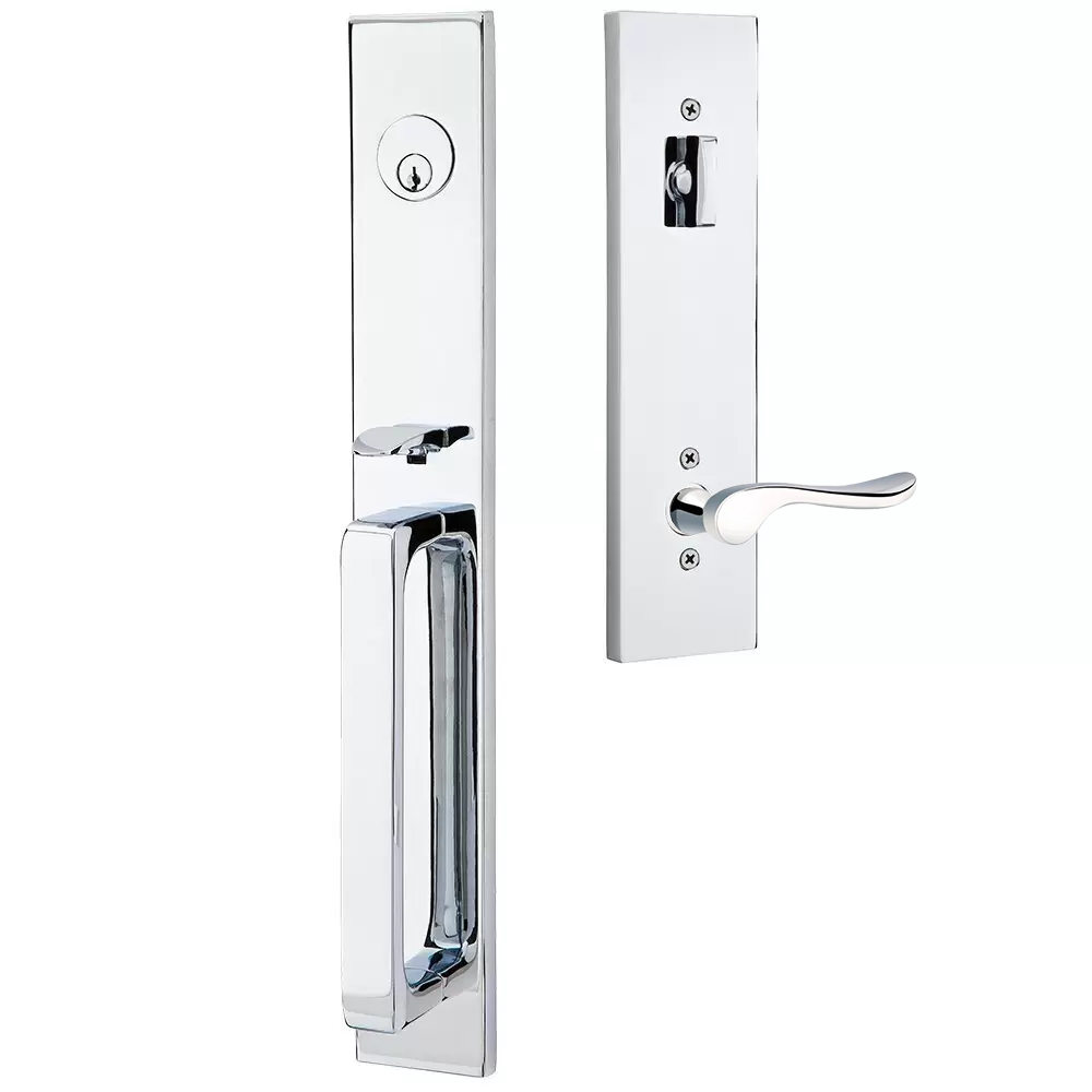 Emtek Lausanne Tubular Entryset Full Length with Luzern Lever