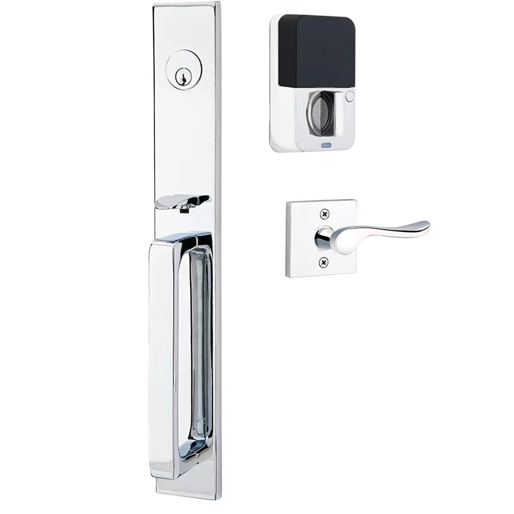 Emtek Lausanne Tubular Entryset Full Length with Luzern Lever