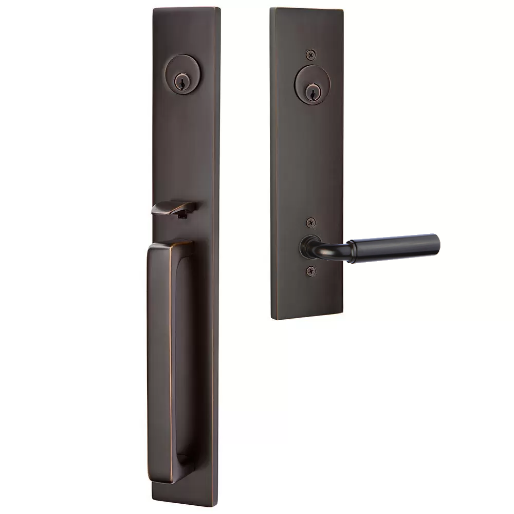 Emtek Lausanne Tubular Entryset Full Length with Manning Lever