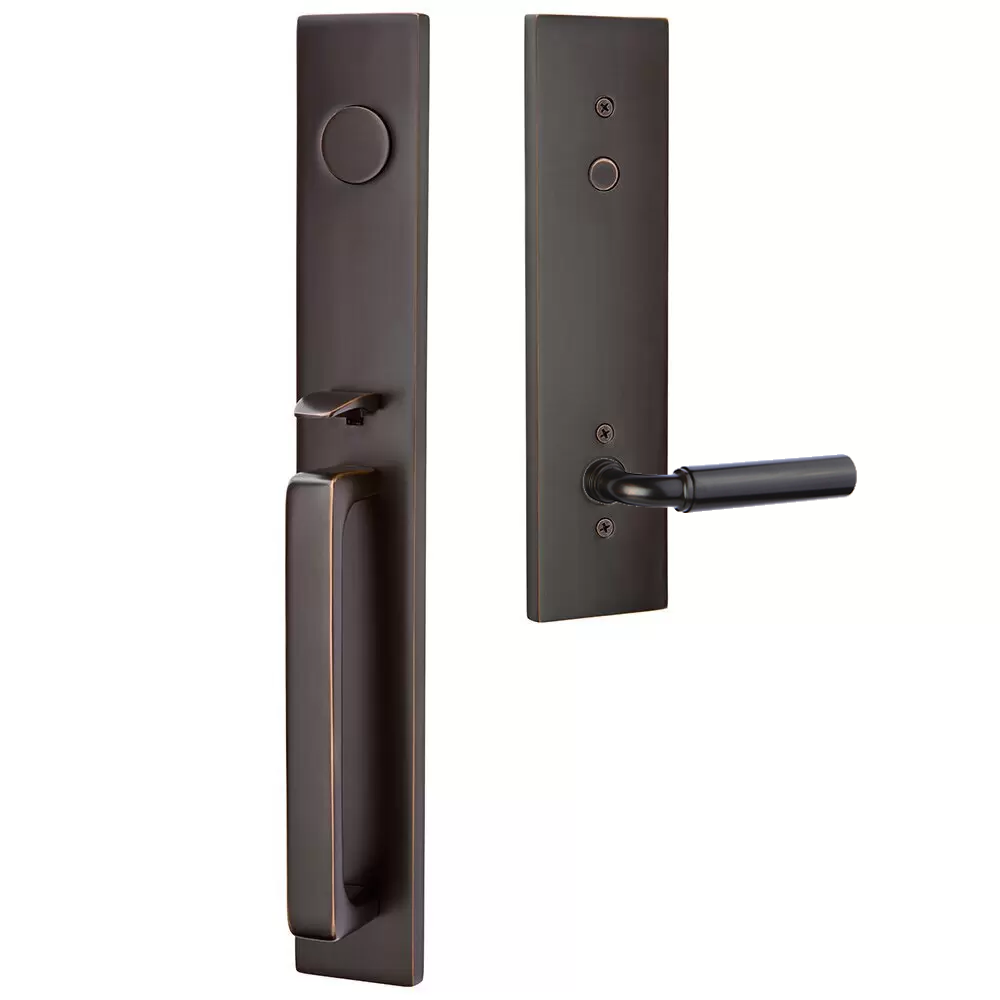 Emtek Lausanne Tubular Entryset Full Length with Manning Lever