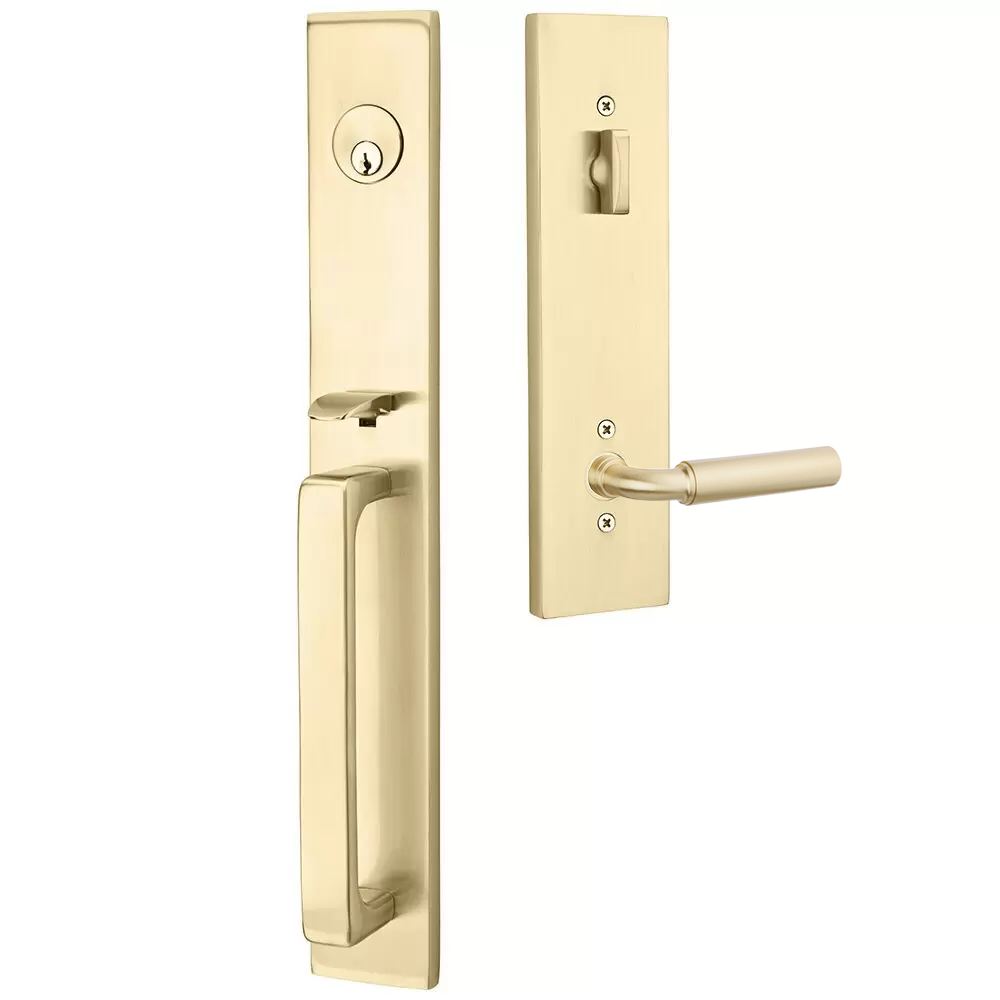 Emtek Lausanne Tubular Entryset Full Length with Manning Lever