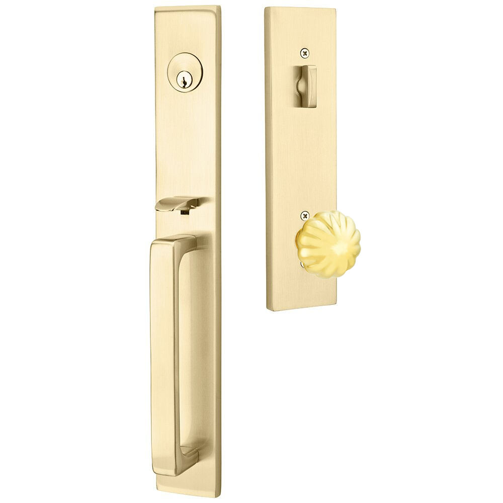 Emtek Lausanne Tubular Entryset Full Length with Melon Knob