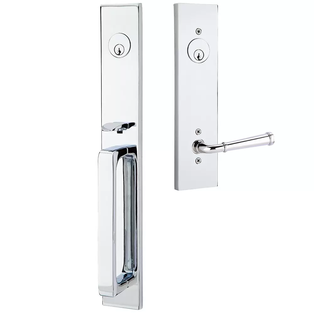 Emtek Lausanne Tubular Entryset Full Length with Merrimack Lever