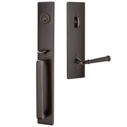 Emtek Lausanne Tubular Entryset Full Length with Merrimack Lever