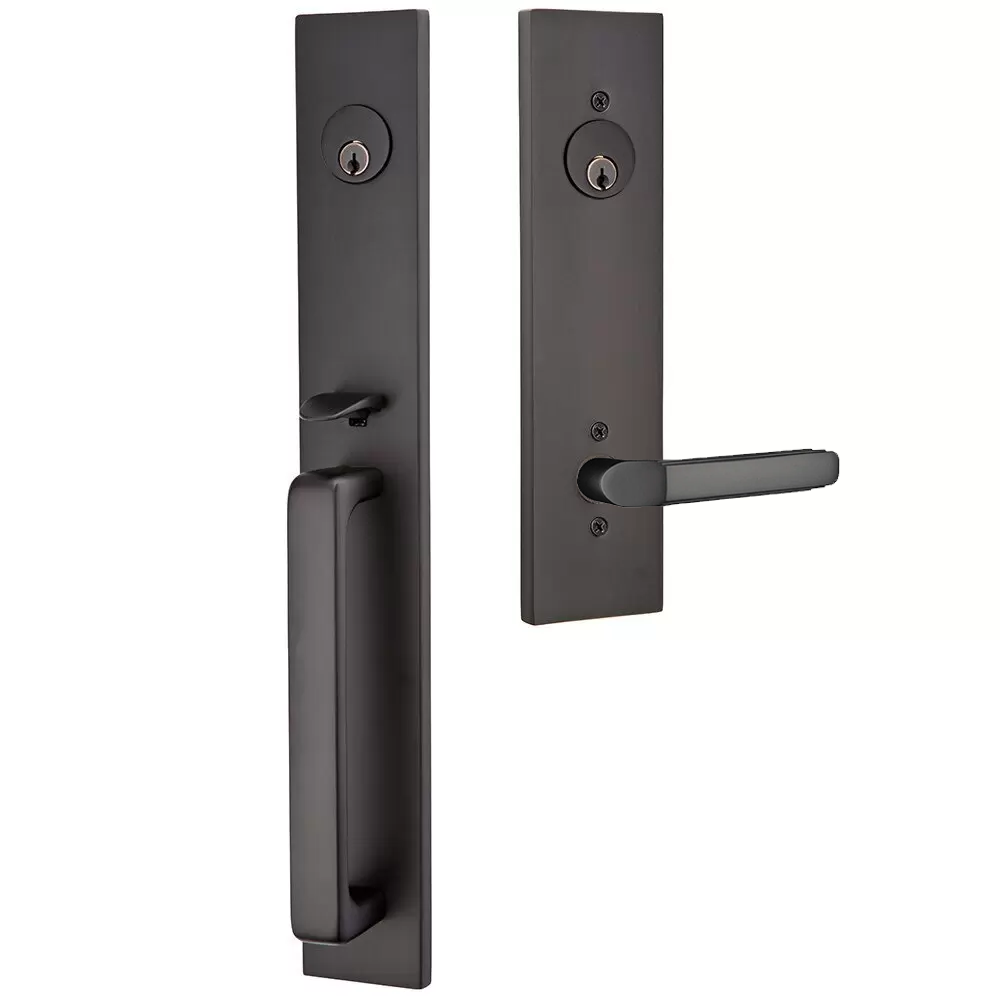 Emtek Lausanne Tubular Entryset Full Length with Milano Lever