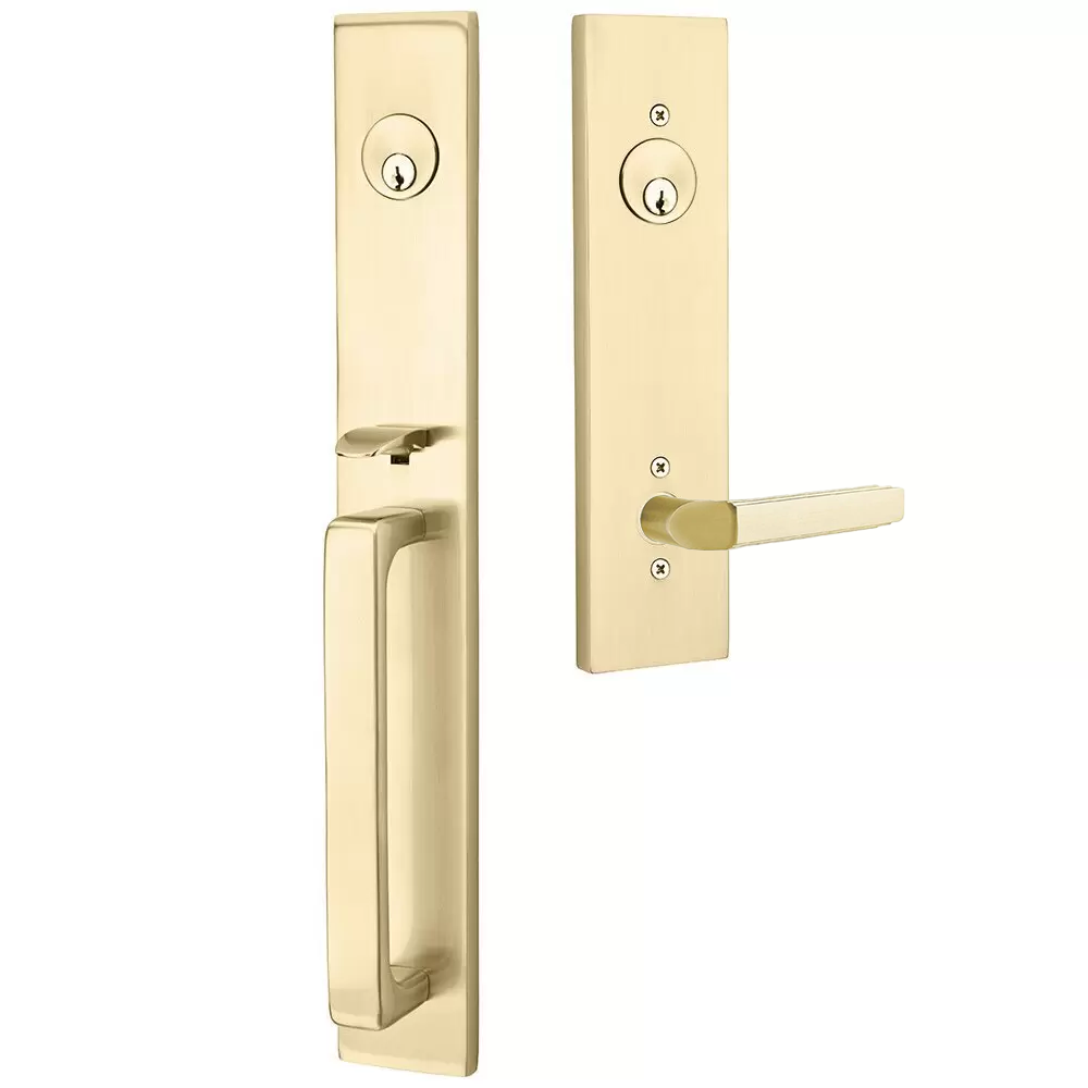 Emtek Lausanne Tubular Entryset Full Length with Milano Lever