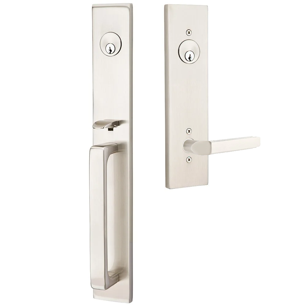 Emtek Lausanne Tubular Entryset Full Length with Milano Lever