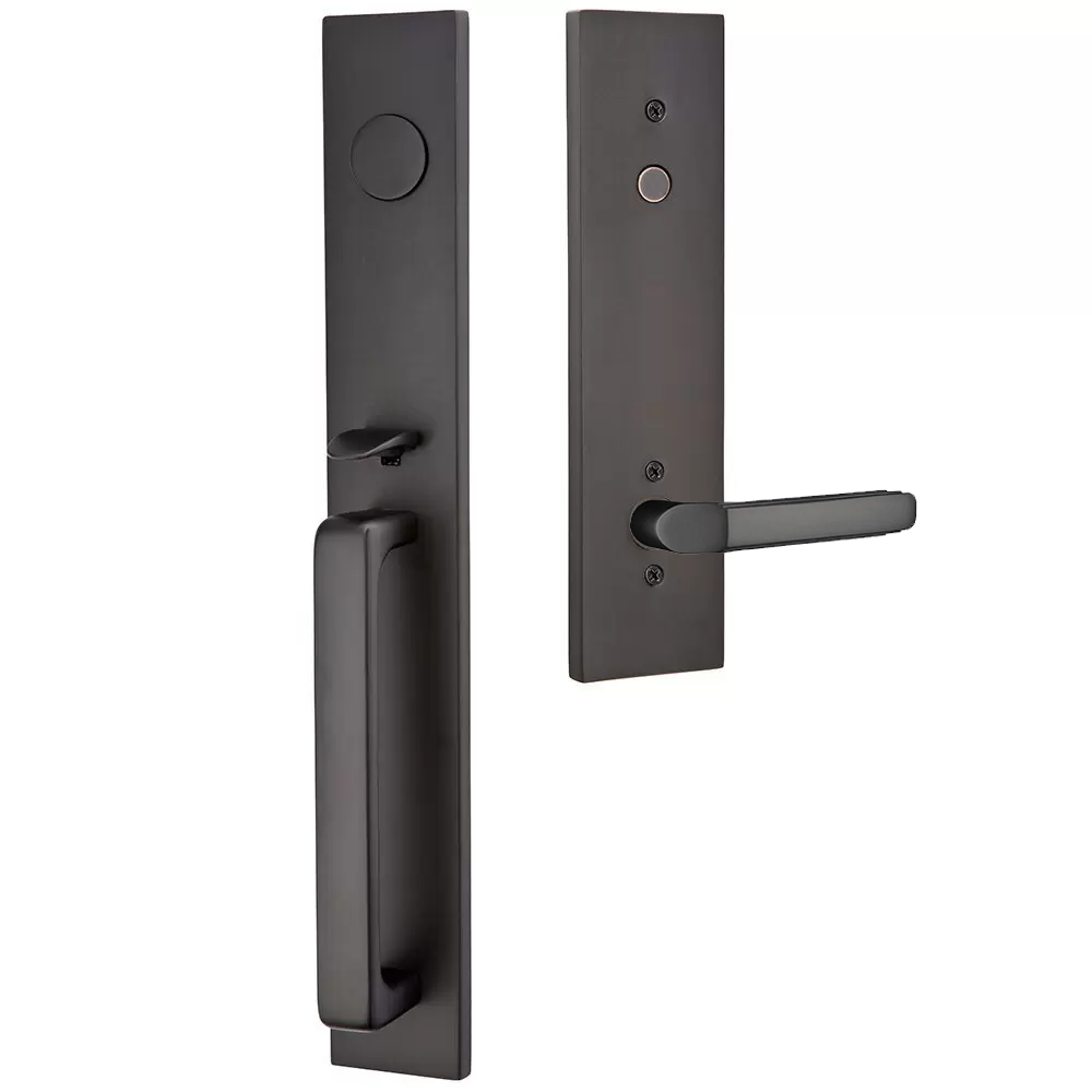 Emtek Lausanne Tubular Entryset Full Length with Milano Lever
