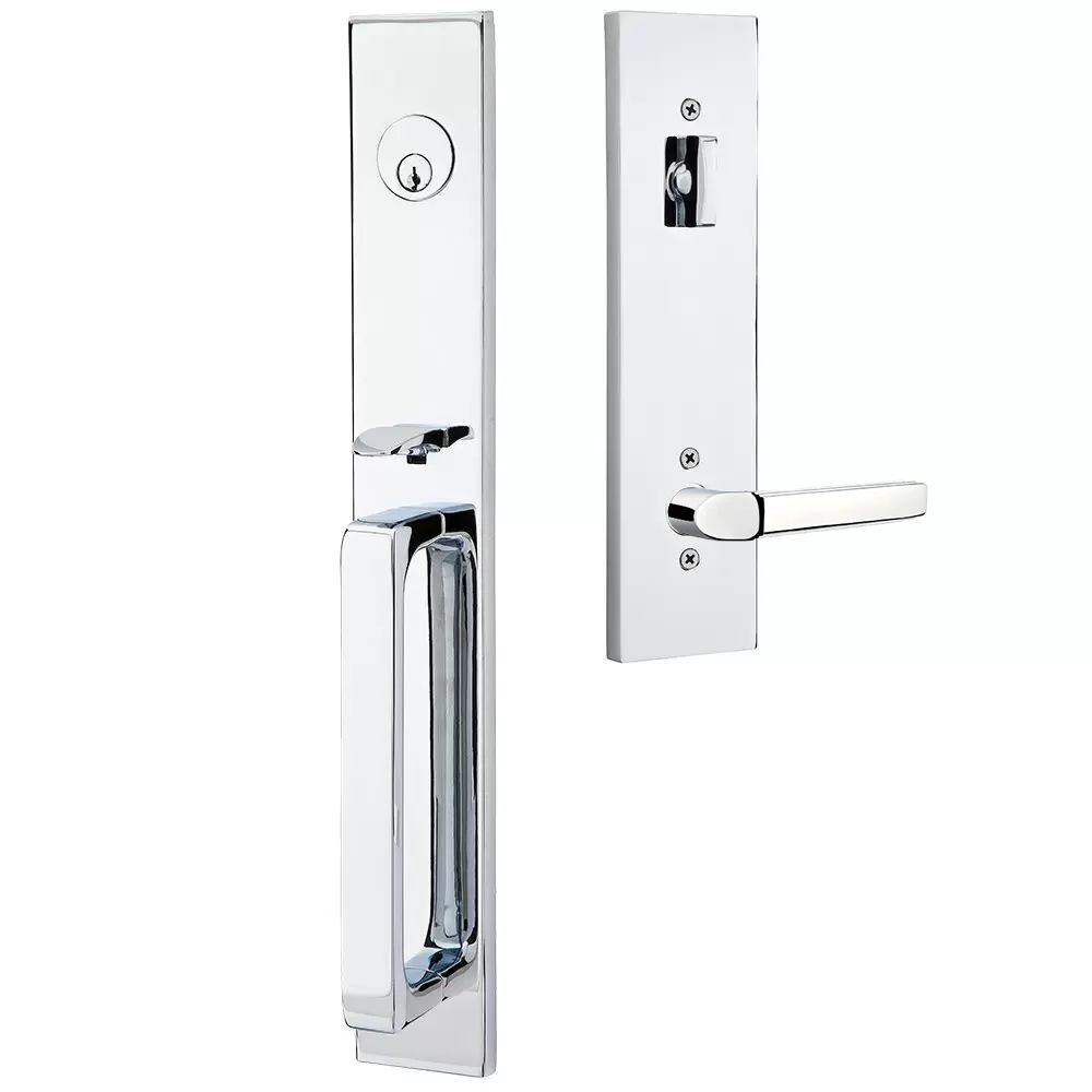 Emtek Lausanne Tubular Entryset Full Length with Milano Lever