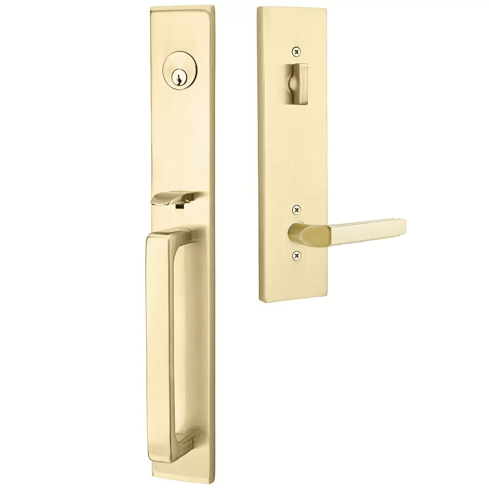 Emtek Lausanne Tubular Entryset Full Length with Milano Lever