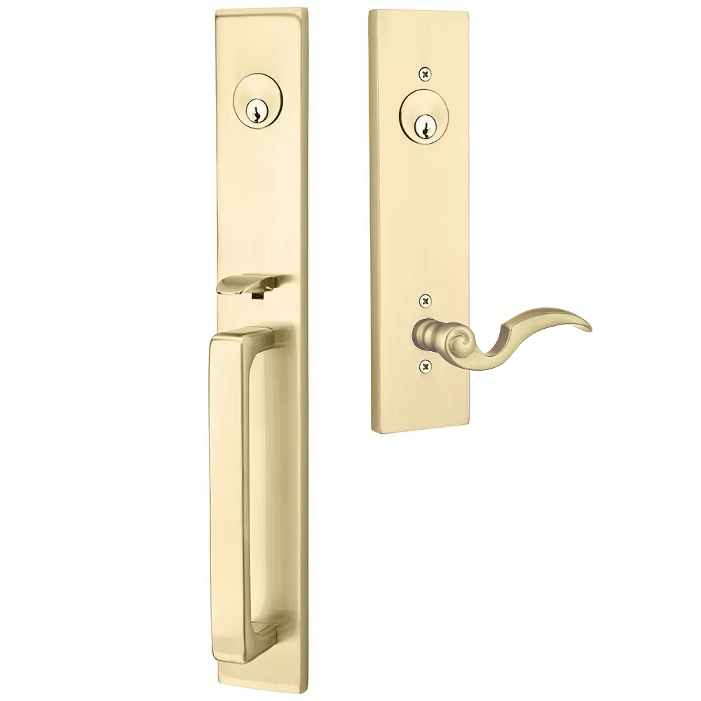 Emtek Lausanne Tubular Entryset Full Length with Napoli Lever