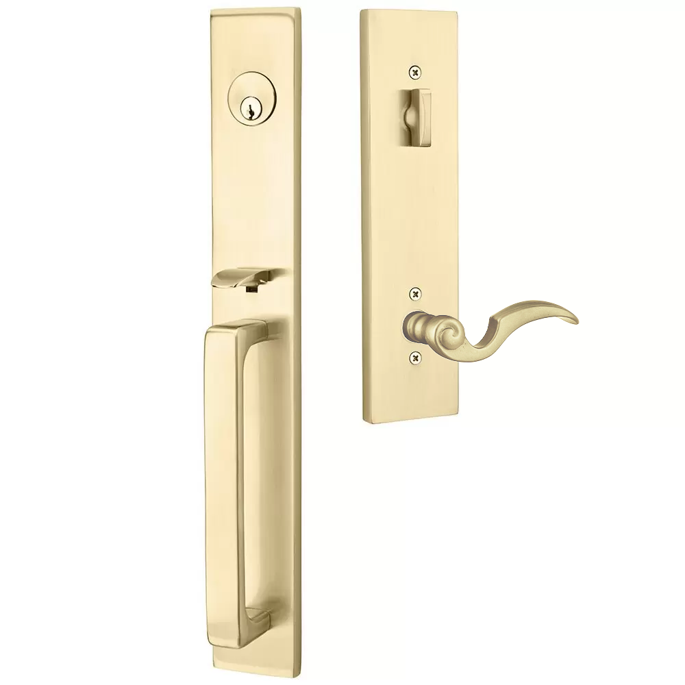 Emtek Lausanne Tubular Entryset Full Length with Napoli Lever