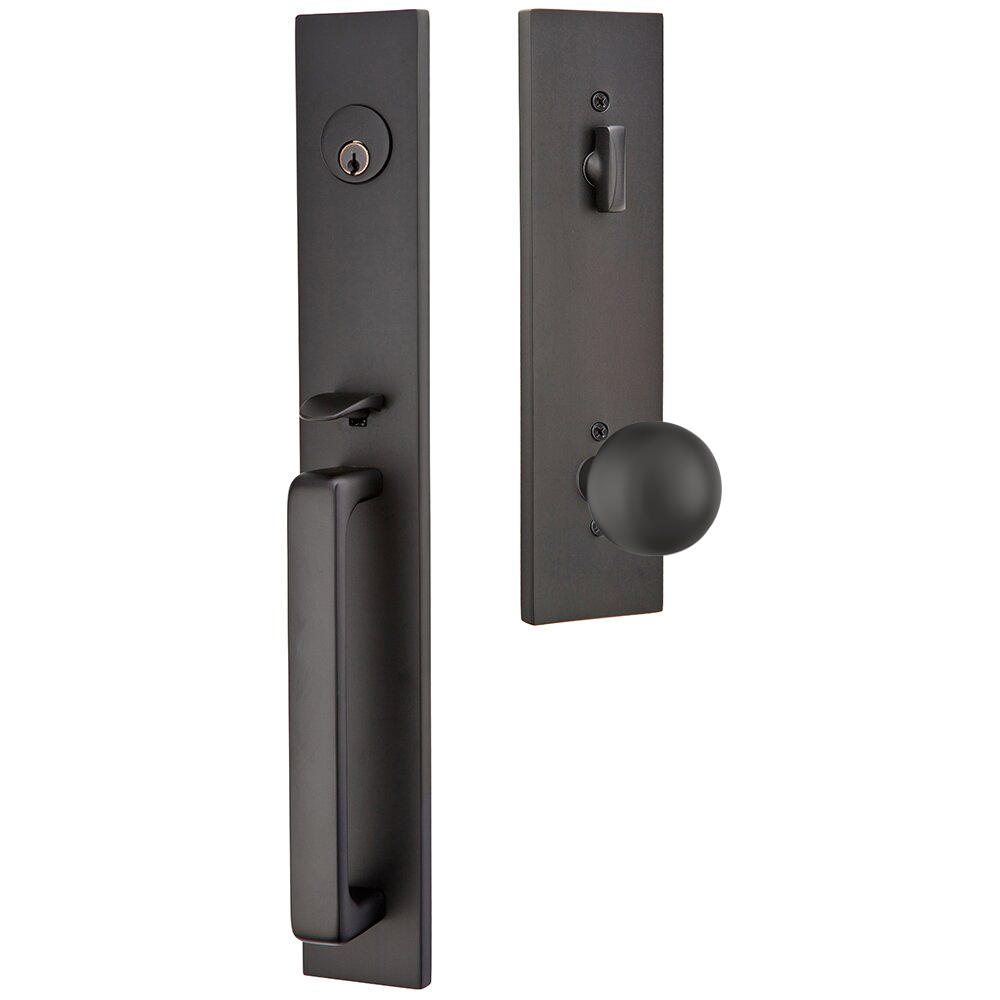 Emtek Lausanne Tubular Entryset Full Length with Orb Knob