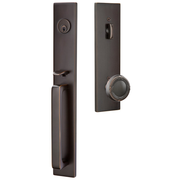 Emtek Lausanne Tubular Entryset Full Length with Ribbon & Reed Knob