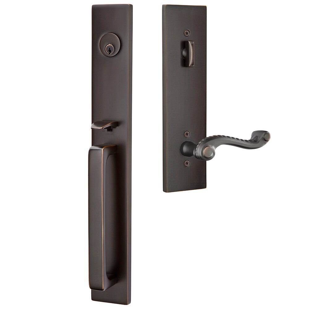 Emtek Lausanne Tubular Entryset Full Length with Rope Lever