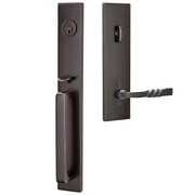 Emtek Lausanne Tubular Entryset Full Length with Santa Fe Lever