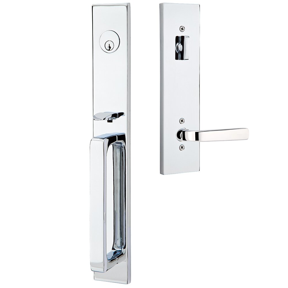 Emtek Lausanne Tubular Entryset Full Length with Sion Lever