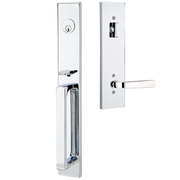 Emtek Lausanne Tubular Entryset Full Length with Sion Lever