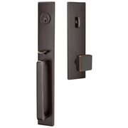 Emtek Lausanne Tubular Entryset Full Length with Square Knob