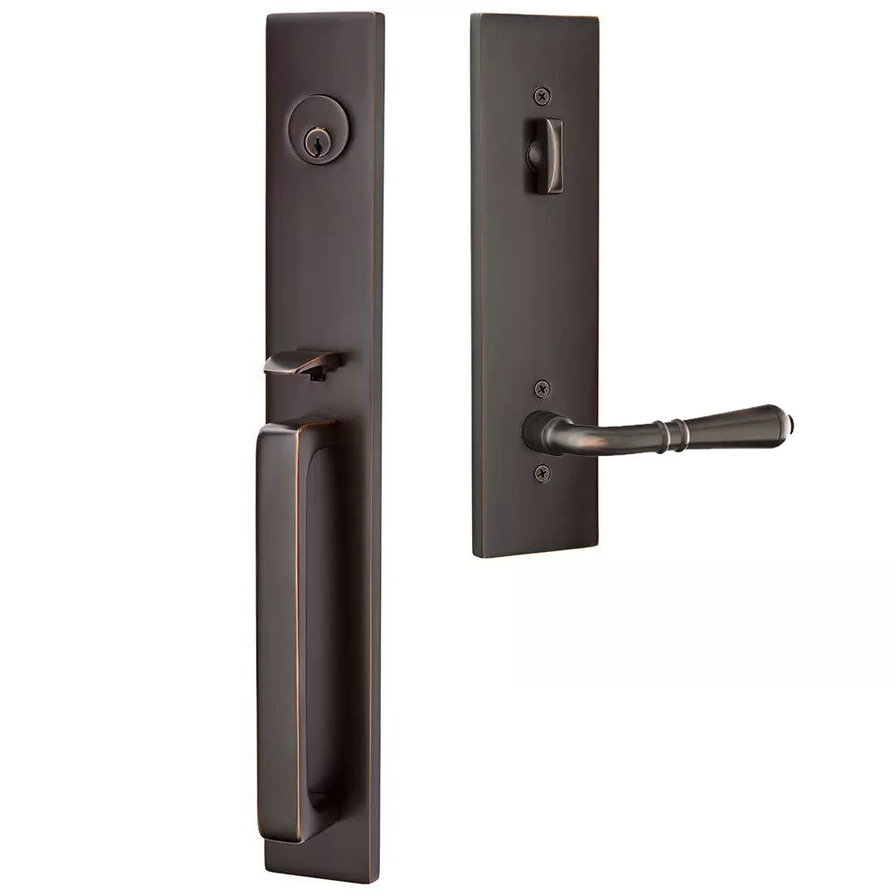Emtek Lausanne Tubular Entryset Full Length with Turino Lever