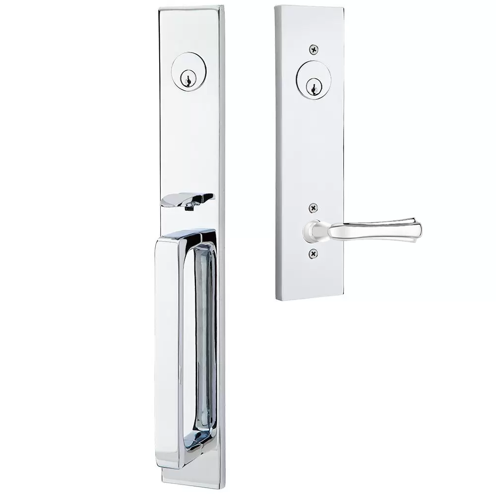 Emtek Lausanne Tubular Entryset Full Length with Wembley Lever