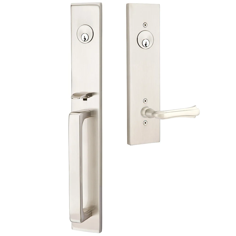 Emtek Lausanne Tubular Entryset Full Length with Wembley Lever