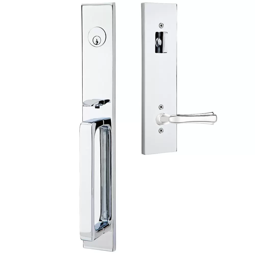 Emtek Lausanne Tubular Entryset Full Length with Wembley Lever