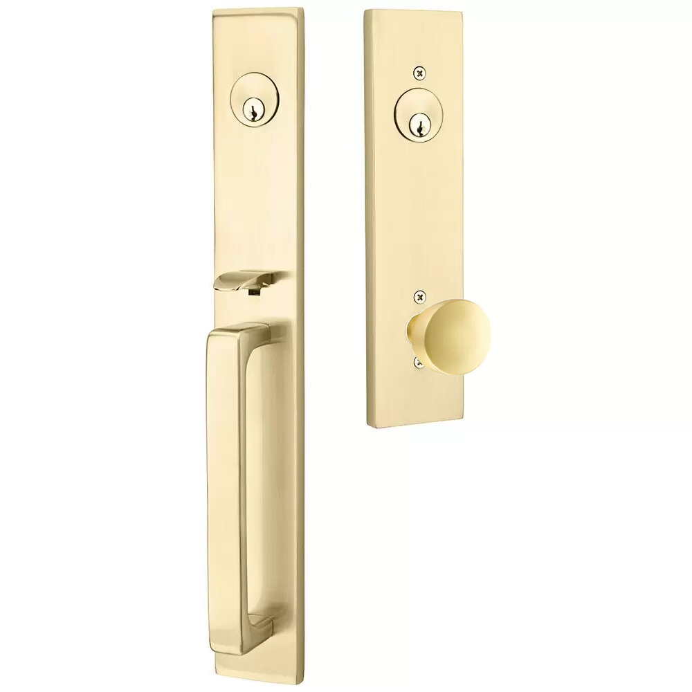 Emtek Lausanne Tubular Entryset Full Length with Laurent Knob