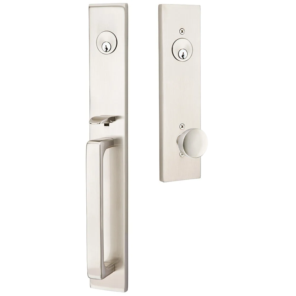 Emtek Lausanne Tubular Entryset Full Length with Laurent Knob