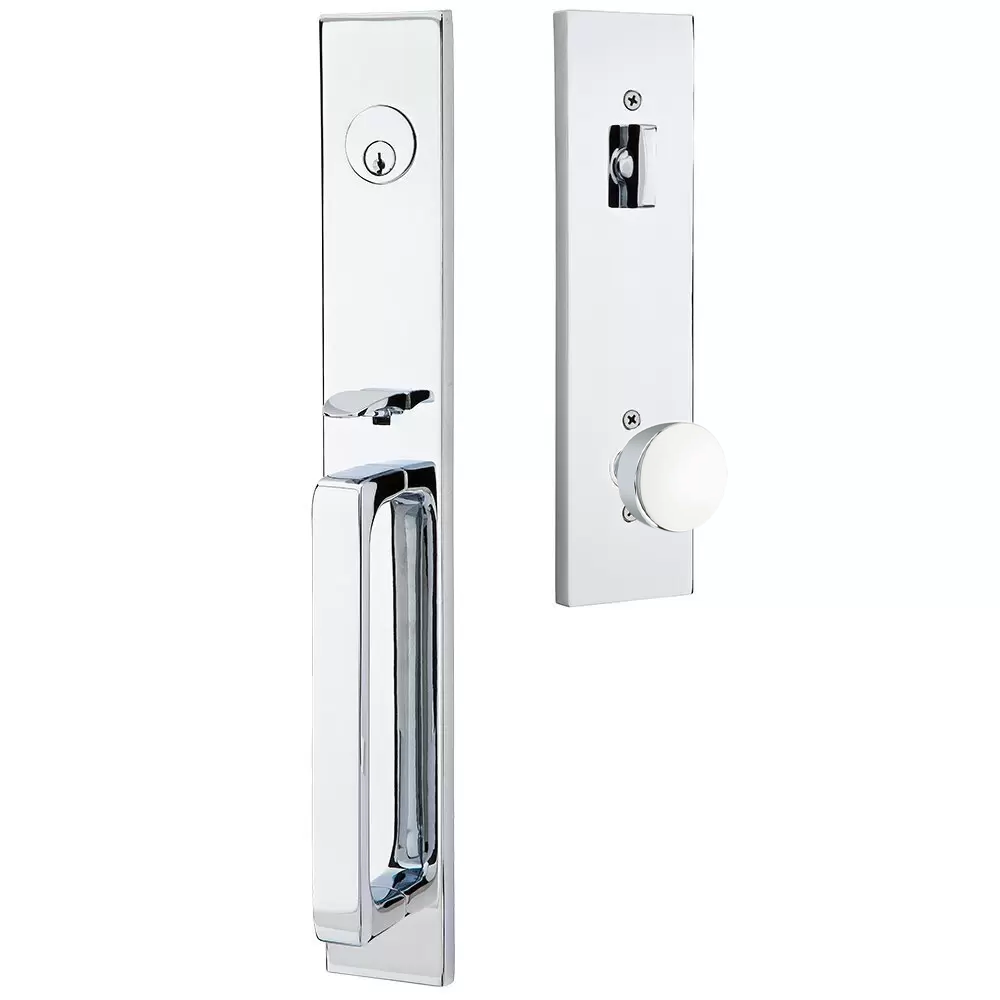 Emtek Lausanne Tubular Entryset Full Length with Laurent Knob