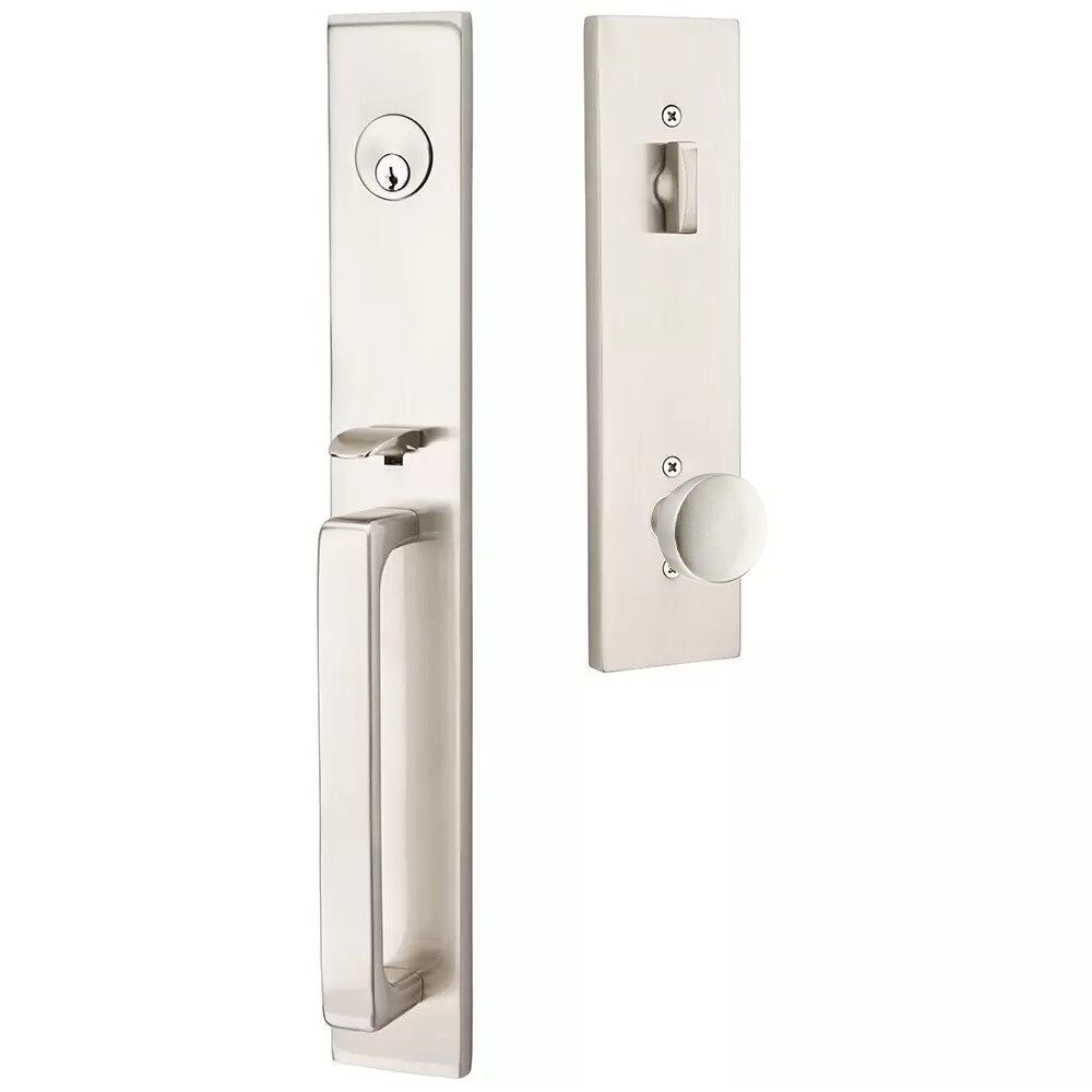 Emtek Lausanne Tubular Entryset Full Length with Laurent Knob