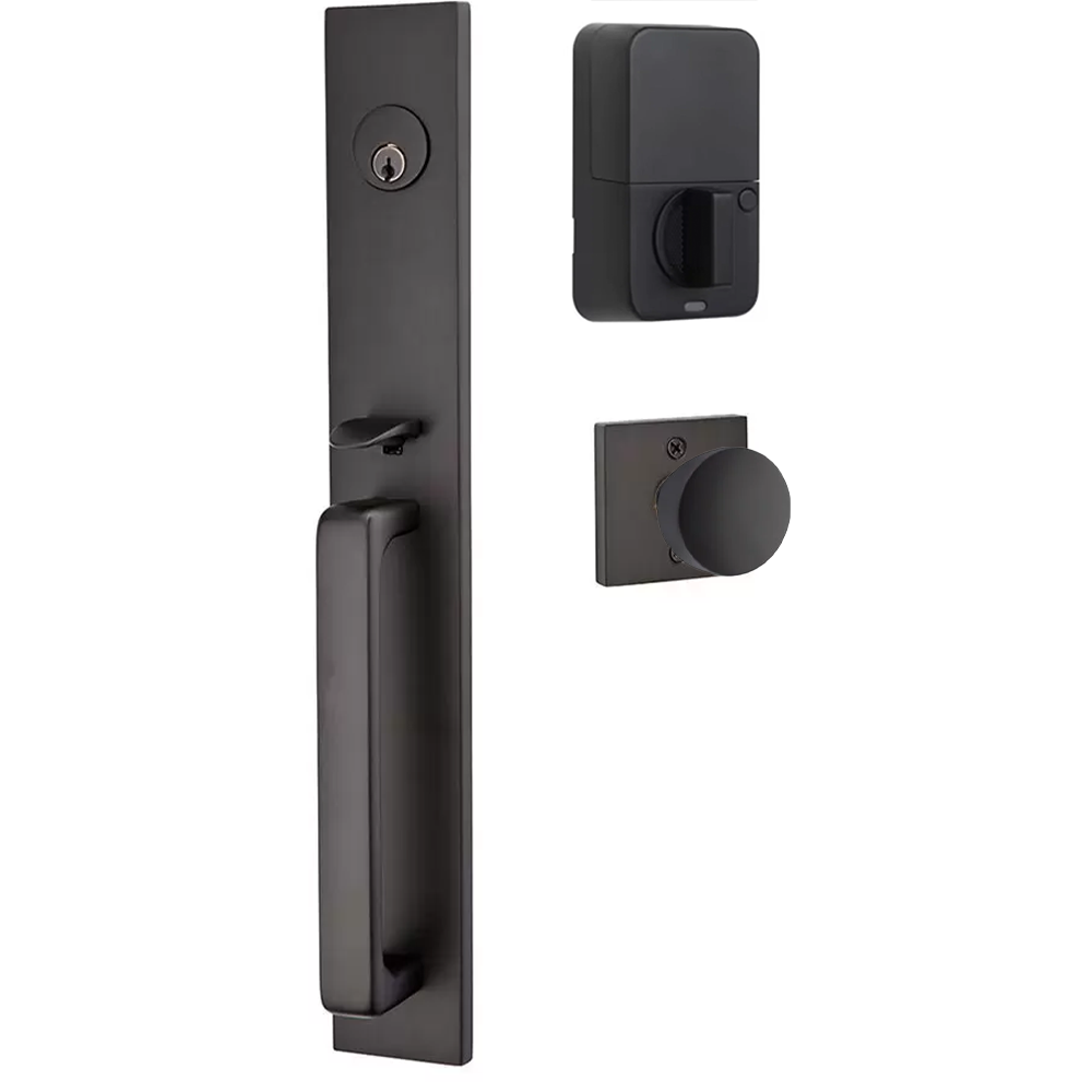 Emtek Lausanne Tubular Entryset Full Length with Laurent Knob