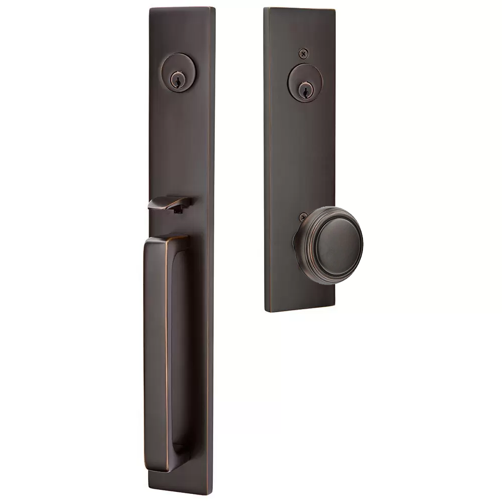 Emtek Lausanne Tubular Entryset Full Length with Norwich Knob