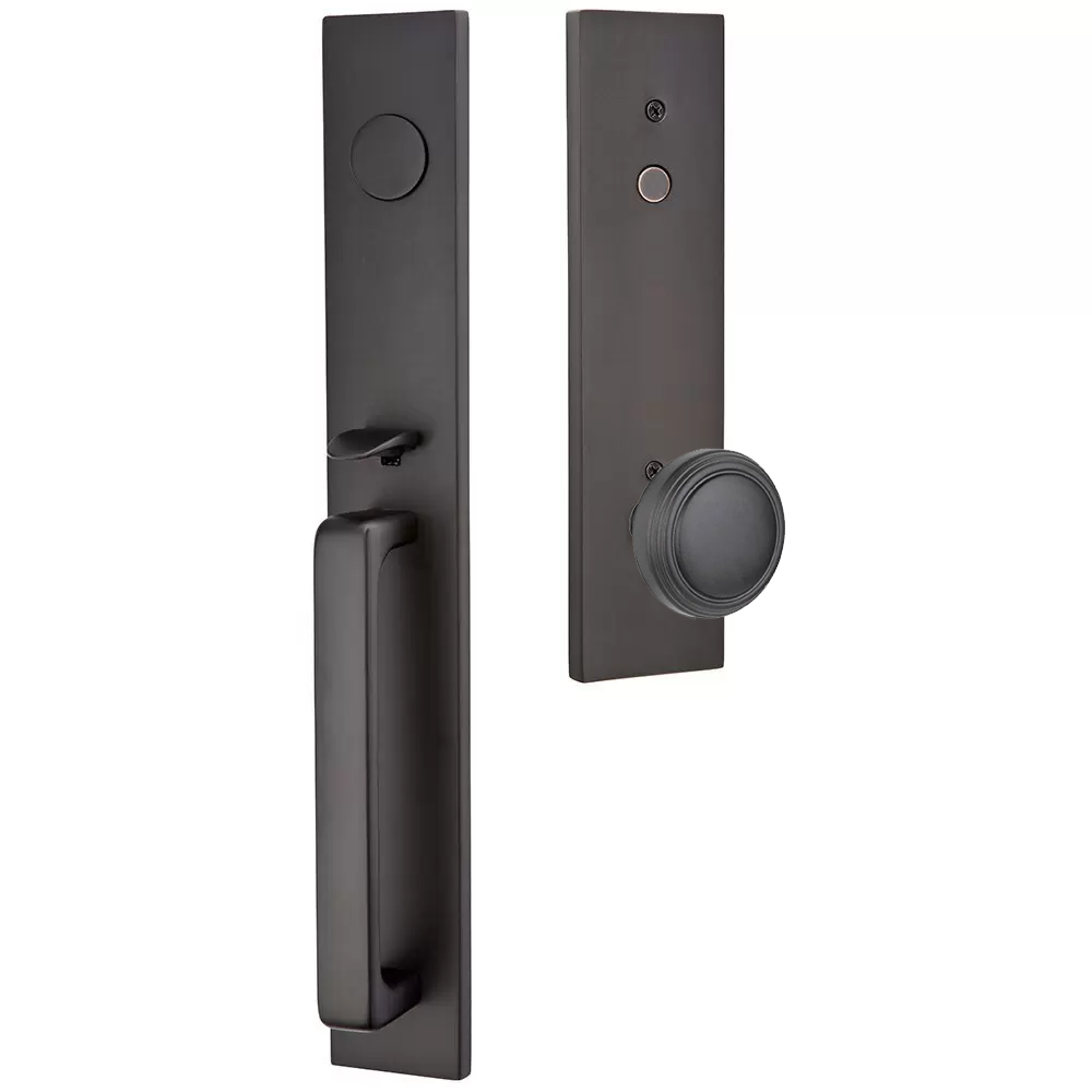 Emtek Lausanne Tubular Entryset Full Length with Norwich Knob