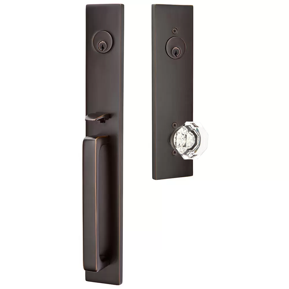 Emtek Lausanne Tubular Entryset Full Length with Old Town Knob